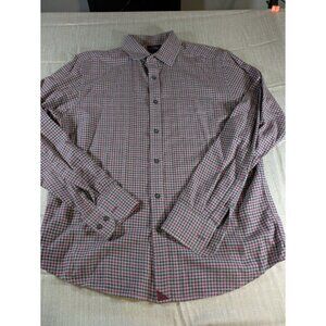 UNTUCKit Button Up Shirt Mens Size Medium Vin De Garde Red Check‎ Long Sleeve
